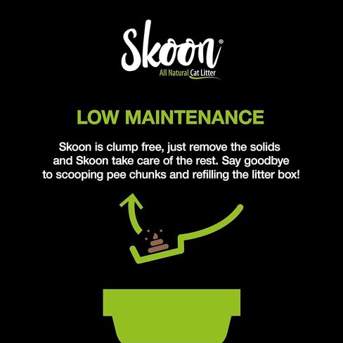 (1 Bag) Skoon All-Natural Cat Litter, 8 lbs - Light-Weight, Non-Clumping, Low Maintenance, Eco-Friendly - Absorbs, Locks and Seals Liquids for Best Odor Control. in Kuwait