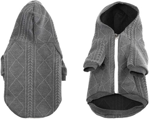 meioro سترة للكلاب ملابس ناعمة ودافئة، قميص شتوي للحيوانات الأليفة بسحاب للقطط، مناسب للحيوانات الأليفة الصغيرة والمتوسطة في الطقس البارد، سترة للكلاب (XX-Large، أزرق فاتح) in Kuwait