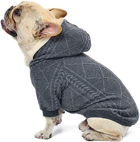meioro سترة للكلاب ملابس ناعمة ودافئة، قميص شتوي للحيوانات الأليفة بسحاب للقطط، مناسب للحيوانات الأليفة الصغيرة والمتوسطة في الطقس البارد، سترة للكلاب (XX-Large، أزرق فاتح) in Kuwait