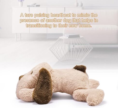 Puppy Heartbeat Toy Heartbeat Stuffed Animal for Dogs, Dog Heartbeat Toy for Puppy Sleep Aid Crate Training Calming, Puppy Comfort Toy for Dog Anxiety Relief in Saudi Arabia