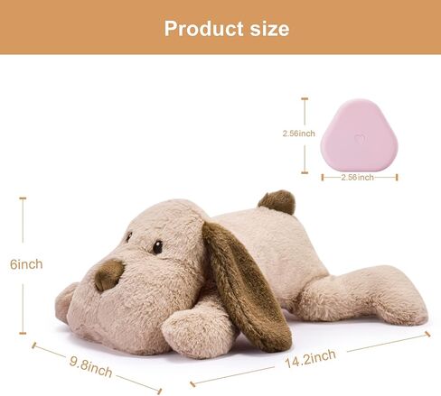 Puppy Heartbeat Toy Heartbeat Stuffed Animal for Dogs, Dog Heartbeat Toy for Puppy Sleep Aid Crate Training Calming, Puppy Comfort Toy for Dog Anxiety Relief in Saudi Arabia