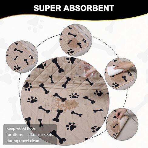 CHHKON Pet Pee Pads for Small Dogs Training Washable Puppy Pad Non Slip Reusable Waterproof Dog Crate Pad Pet Rugs in Kuwait