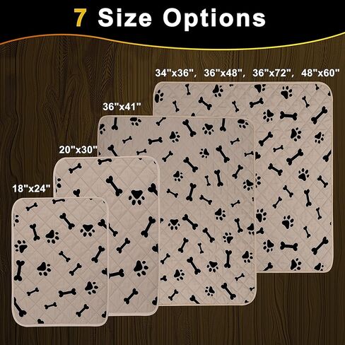 CHHKON Pet Pee Pads for Small Dogs Training Washable Puppy Pad Non Slip Reusable Waterproof Dog Crate Pad Pet Rugs in Kuwait
