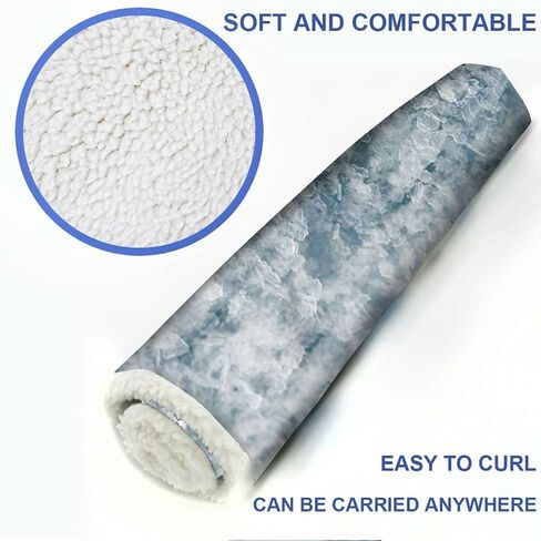 Blue Grey Thermal Cat and Dog Warming Bed Mat Fluffy Cloud line White Turquoise Self Heating Cat Pad Thermal Cat and Dog Warming Bed Mat Nature 14" x 18" in Saudi Arabia