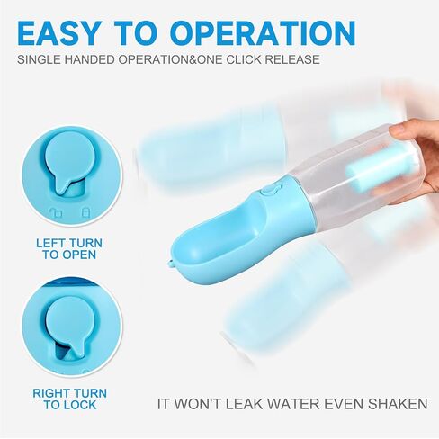 iWanGa 3 in1 Dog Outdoor Water Bottle,Portable Pet Water Bottle with Food Container, Leak Proof Dog Travel Water Bottle,Dog Poop Bags,Dog Water Dispenser for Outdoor Walking,Hiking,Travel. in Saudi Arabia