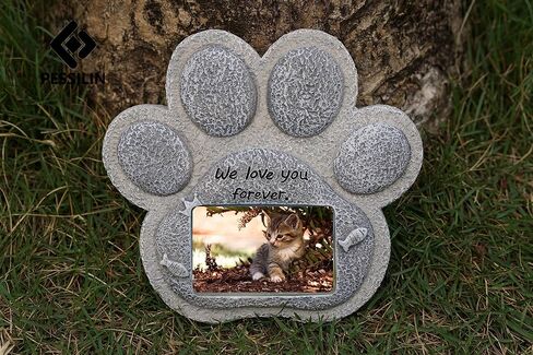 PESSILIN Cat Memorial Stones, Pet Tombstone for Cat, cat Memorial Gifts for Loss of cat, Loss of cat Sympathy Gift, Indoor Outdoor Headstones for Grave Loss of Pet's Spiritual Resting Place in Saudi Arabia