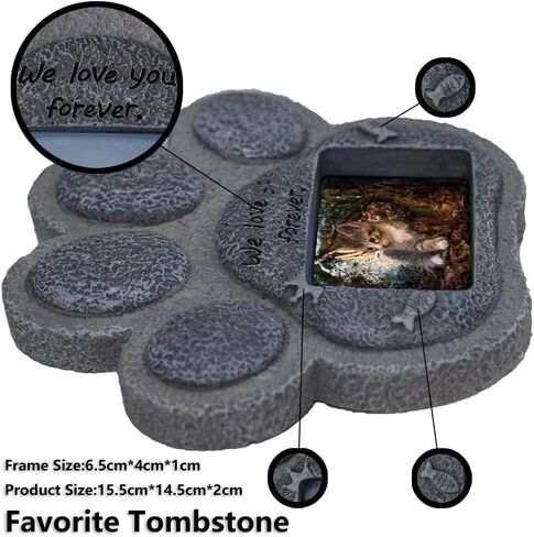 PESSILIN Cat Memorial Stones, Pet Tombstone for Cat, cat Memorial Gifts for Loss of cat, Loss of cat Sympathy Gift, Indoor Outdoor Headstones for Grave Loss of Pet's Spiritual Resting Place in Saudi Arabia