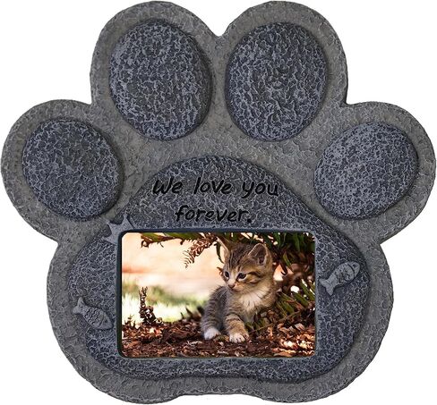 PESSILIN Cat Memorial Stones, Pet Tombstone for Cat, cat Memorial Gifts for Loss of cat, Loss of cat Sympathy Gift, Indoor Outdoor Headstones for Grave Loss of Pet's Spiritual Resting Place in Saudi Arabia
