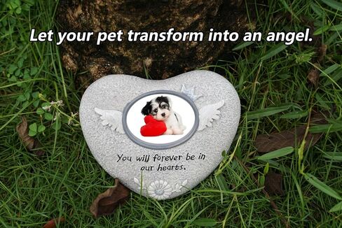 PESSILIN Cat Memorial Stones, Pet Tombstone for Cat, cat Memorial Gifts for Loss of cat, Loss of cat Sympathy Gift, Indoor Outdoor Headstones for Grave Loss of Pet's Spiritual Resting Place in Saudi Arabia
