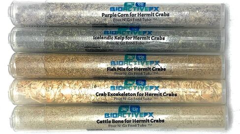 عبوات طعام Cholla Queen Hermit Crab Food - أنابيب طعام Pour N' Go - BioactiveFX (8 عبوات مع صينية) in Kuwait