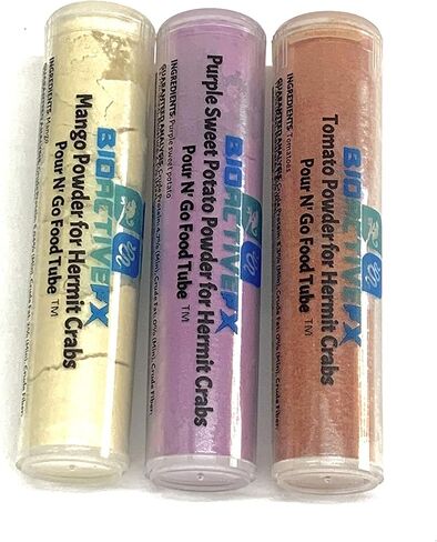 عبوات طعام Cholla Queen Hermit Crab Food - أنابيب طعام Pour N' Go - BioactiveFX (8 عبوات مع صينية) in Kuwait