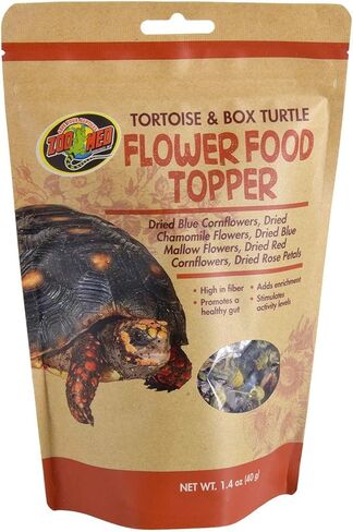 Zoo Med Tortoise & Box Turtle Flower Food Topper 1.4 أونصة - عبوة من 4 قطع in Saudi Arabia