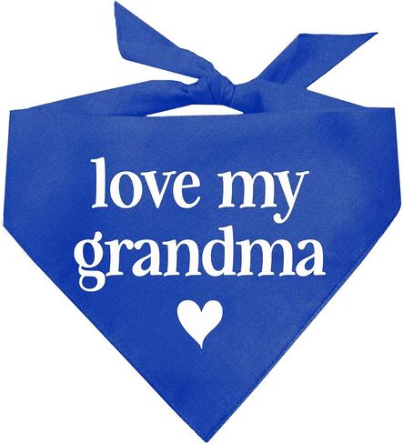 باندانا للكلاب لعيد الأم من Love My Grandma (399 أحمر، مقاس واحد) in Kuwait
