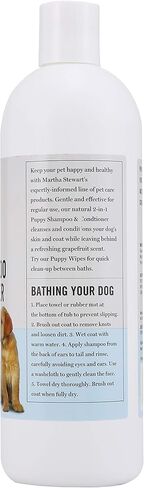 Martha Stewart for Pets 2-in-1 Puppy Shampoo with Grapefruit | Tearless Dog Shampoo and Conditioner, Safe for All Dogs and Puppies, 16 Ounce Bottle Dog Wash in Saudi Arabia