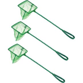 VOCOSTE 3Pcs Aquarium Fish Net Aquarium Fish Tank Accessories Small Fish Fine Net Green 4'' in Saudi Arabia