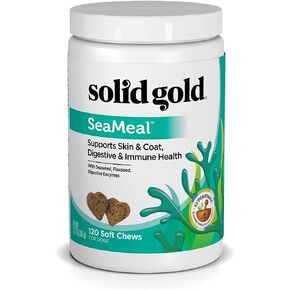Solid Gold Dog & Cat Vitamin Supplements - Kelp Powder, Omega 3, Vitamins, Digestive Enzymes, Immune Support - 1 LB