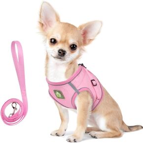 Cat Harness and Leash Set for Walking, Kitten Puppy Escape Proof Small Dog Harness Soft Mesh,Adjustable Cat Vest Harness, Reflective Kitten Harness No Pull Step in (X-Small,Black)