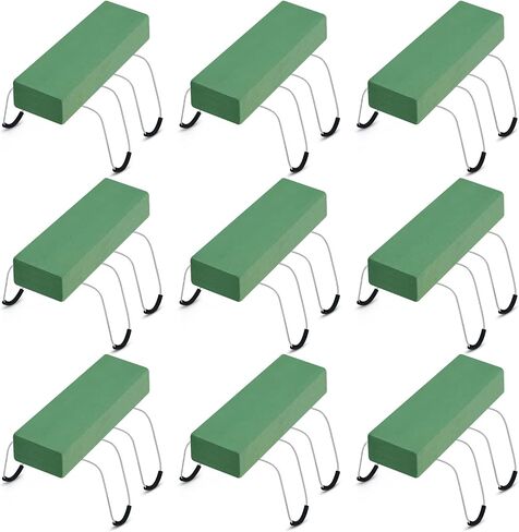9 Pack Headstone Flower Saddle 12 Inch Grave Saddles for Cemetery Headstones for Graves Wire Rustproof Galvanized Tombstone Saddle with Floral Foam for Grave Headstone Cemetery Floral Decorations in Saudi Arabia