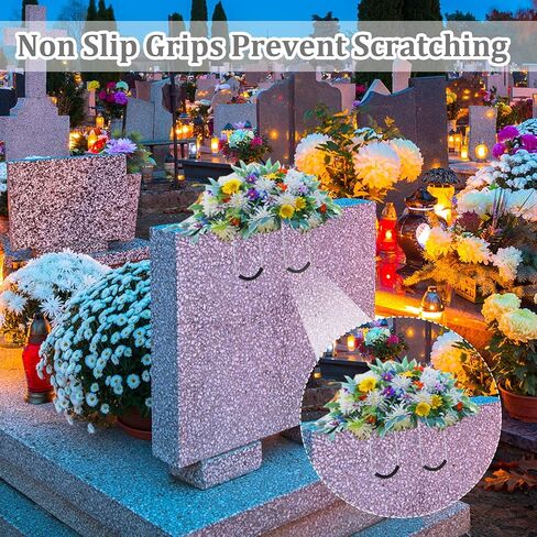9 Pack Headstone Flower Saddle 12 Inch Grave Saddles for Cemetery Headstones for Graves Wire Rustproof Galvanized Tombstone Saddle with Floral Foam for Grave Headstone Cemetery Floral Decorations in Saudi Arabia