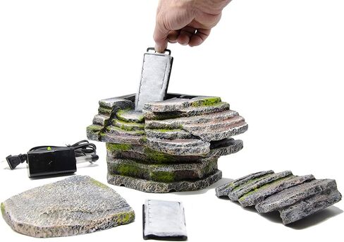 Penn-Plax Reptology Crystal-Falls Tiered Water Filtration System for Vivarium & Terrarium Setups – Keeps Water Clean & Safe for Aquatic Turtles, Amphibians, and Fish (Replacement Filter) in Saudi Arabia