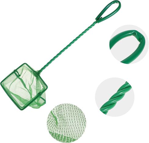 VOCOSTE 3Pcs Aquarium Fish Net Aquarium Fish Tank Accessories Small Fish Fine Net Green 4'' in Saudi Arabia