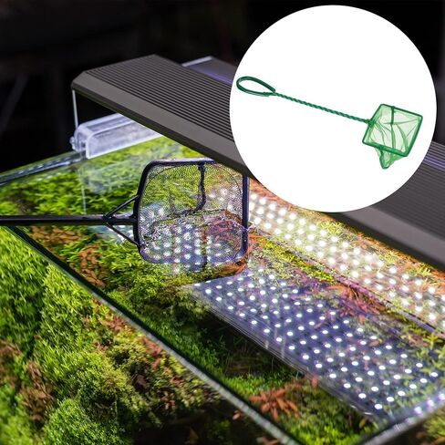 VOCOSTE 3Pcs Aquarium Fish Net Aquarium Fish Tank Accessories Small Fish Fine Net Green 4'' in Saudi Arabia