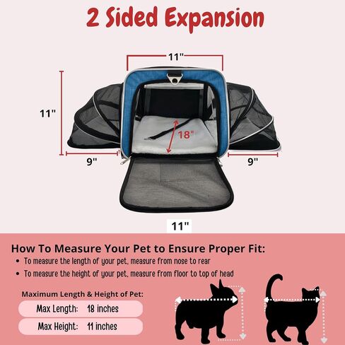 RUFF LIFE 101 Airline Approved Expandable Premium Pet Carrier on Wheels- Two Sided Rolling Carrier- Designed for Dogs & Cats- Extra Spacious Soft Lined Carrier! (Black) (RL-PET-CARRIER-WHEELS) in Kuwait
