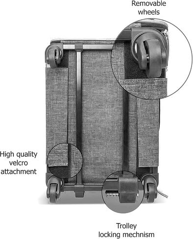 Airline Approved Expandable Premium Pet Carrier on Wheels- Two Sided Rolling Carrier- Designed for Dogs & Cats- Extra Spacious Soft Lined Carrier! (Black) (RL-PET-CARRIER-WHEELS) in Saudi Arabia