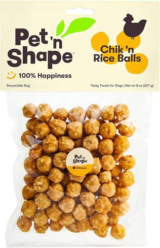 Pet 'n Shape Chik 'n Rice Balls Dog Treats - 1 Pound in Kuwait