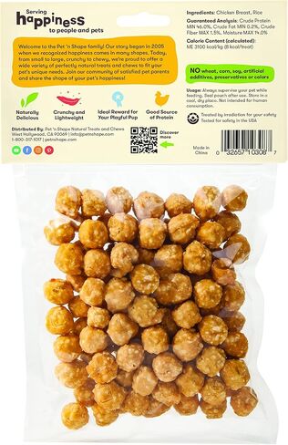 Pet 'n Shape Chik 'n Rice Balls Dog Treats - 1 Pound in Kuwait