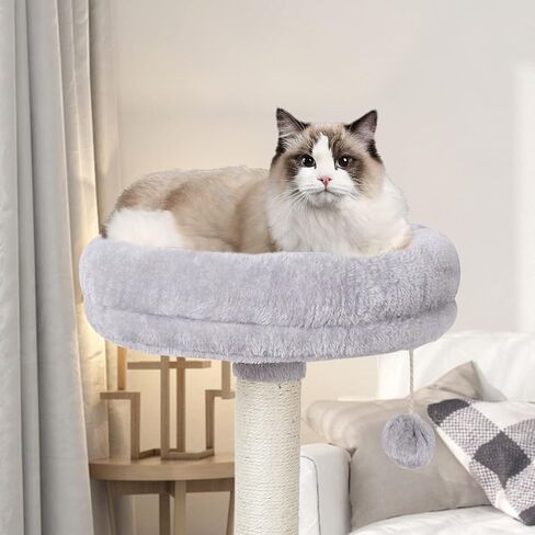 MIAO PAW 6Cat Tree Tower Condo Sisal Post Scratching Furniture Activity Center Play House Cat Bed Grey in Kuwait