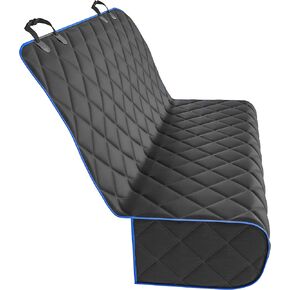 Active Pets Fabric Car Bench Dog Seat Cover for Back Seat, Waterproof Vehicle Seat Covers, Durable Scratch Proof Nonslip, Protector for Pet Fur & Mud, Washable - Black