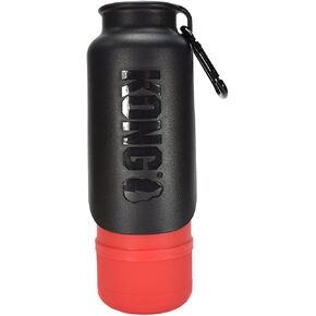 KONG H2O Insulated Dog Water Bottle & Travel Bowl, 25 oz - Black in Saudi Arabia