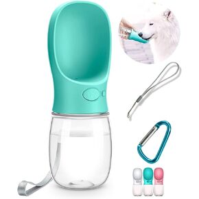 Dog Water Bottle, Leak Proof Portable Pet Water Bottles for Dogs, Puppy Water Dispenser with Drinking Feeder for Travel (19oz New Version)