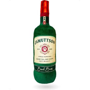 Liquor Bottle Dog Toy - Plush Squeaky Dog Toys Funny Drink Parody - Alcohol Dog Toy - Dog Birthday Toy - Cute Dog Toys - Puppy Gifts - Puppy Stuff - Dog Stuff (Small/Medium, Jamuttson)