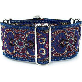 طوق كلب SightHound Gang Martingale للكلاب السلوقية السلوقية والسلالات الأخرى ذات الرقبة المماثلة بعرض 2 بوصة (M 11 بوصة - 14 بوصة)، أزرق in Kuwait