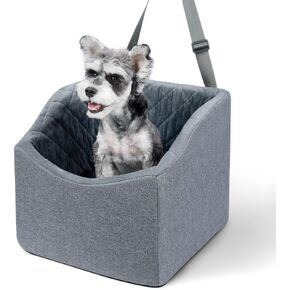 Dog Car Seat Booster - Upgraded Dog Booster Seat with Safety Design, Car Seat for Dogs with Car Anxiety, Pet Dog Car Seat Easy Clean-Up and Easy-Install (Small Gray Car Seat) in Kuwait