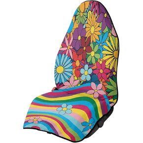 Aztec Tribal Horse Waterproof Towel Car Seat Cover Anti-Slip Bucket Seat Protector Washable Car Accessories Decro from Sweat, Food, Dirt, Gym, Swimming, Workout and Grime