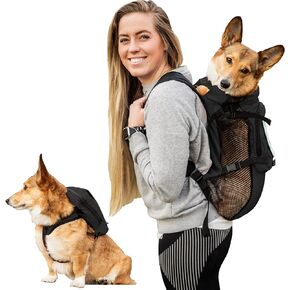 K9 Sport Sack Medium Black Walk-On Dog Backpack with Harness for Pets in Kuwait