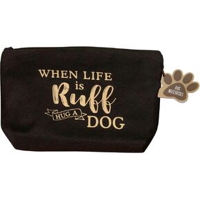 Lillian Rose Life is Ruff, Hug Dog Travel Kit, 8.75"x6", Black in Kuwait
