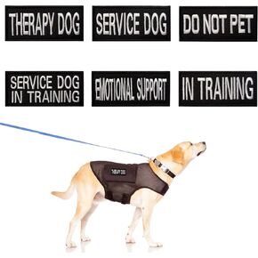 6 PCS Service Dog Patch Ask to Do Not Pet Patch Removable Service Dog Vest Patches in Training Dog Patches for Dog Harness Vest Collar Classic Patterns 3.5 X 1.6 Inch in Kuwait