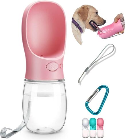 DEYACE Dog Water Bottle, Leak Proof Portable Pet Water Bottles for Dogs, Puppy Water Dispenser with Drinking Feeder for Travel (Teal 12oz) in Kuwait