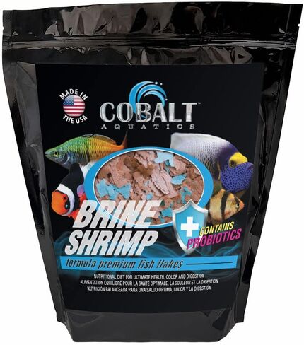 Cobalt Probiotic Brine Shrimp with Blue Flakes 1.2oz Nutrition Formula for Tropical & Marine Fish| Digestive & Immune Support| Promotes Growth & Color in Saudi Arabia
