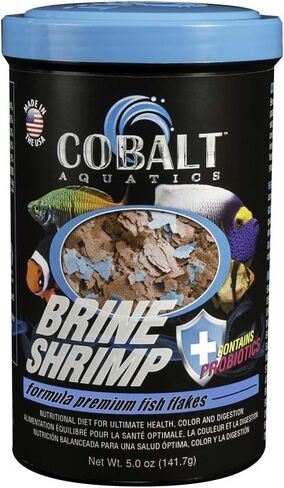 Cobalt Probiotic Brine Shrimp with Blue Flakes 1.2oz Nutrition Formula for Tropical & Marine Fish| Digestive & Immune Support| Promotes Growth & Color in Saudi Arabia