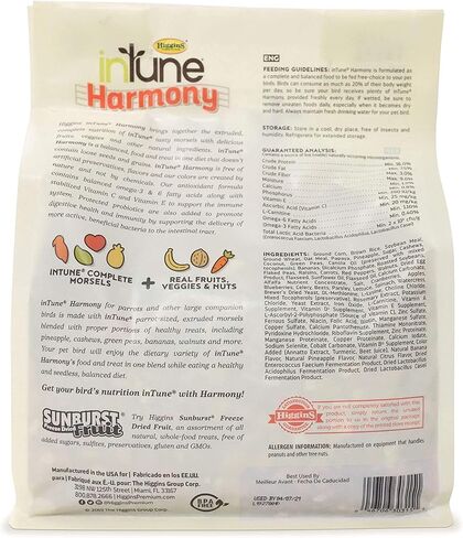 Higgins 2 Pack of Intune Harmony Food for Parrots and Large Birds, 3 Pounds Each in Saudi Arabia