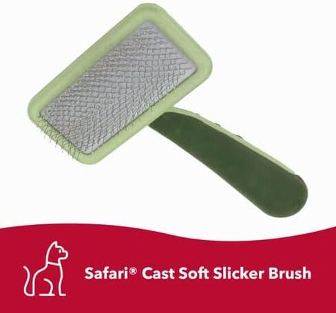 Coastal Pet Hair Brush for Dogs of All Types - Safari Curved Slicker Brush - Pet Grooming Tools for Shedding - Dog Pin Brush for Detangling - 7.5 x 4.5 inches in Saudi Arabia