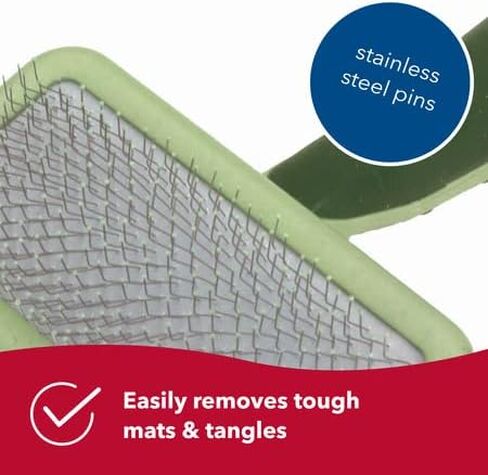 Coastal Pet Hair Brush for Dogs of All Types - Safari Curved Slicker Brush - Pet Grooming Tools for Shedding - Dog Pin Brush for Detangling - 7.5 x 4.5 inches in Saudi Arabia