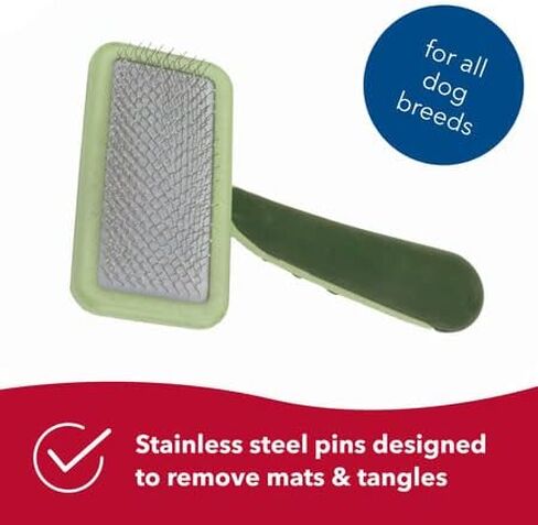 Coastal Pet Hair Brush for Dogs of All Types - Safari Curved Slicker Brush - Pet Grooming Tools for Shedding - Dog Pin Brush for Detangling - 7.5 x 4.5 inches in Saudi Arabia