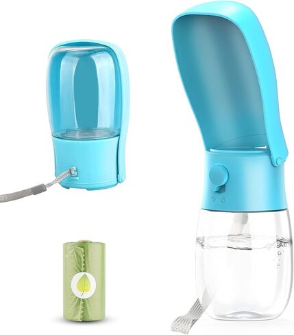 Dog Water Bottle - Foldable Dog Water Dispenser for Walking with Dog Waste Bag, Portable Pet Water Bottle for Travel, BPA Free Water Bottle for Cat, Rabbit,Puppy and Other Animal in Saudi Arabia