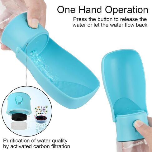 Dog Water Bottle - Foldable Dog Water Dispenser for Walking with Dog Waste Bag, Portable Pet Water Bottle for Travel, BPA Free Water Bottle for Cat, Rabbit,Puppy and Other Animal in Saudi Arabia